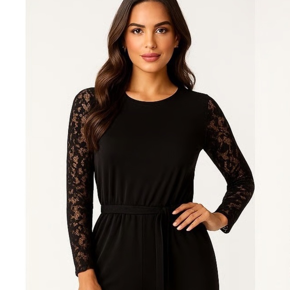 Michael Kors Lace-Sleeve Jumpsuit NWT Size XL - Picture 2 of 5